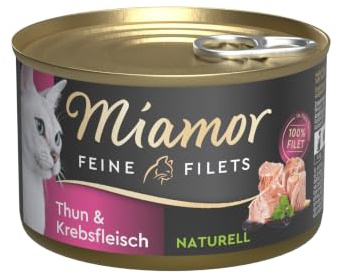 Miamor Feine Filets Naturell Thun & Krebsfleisch 12x156g