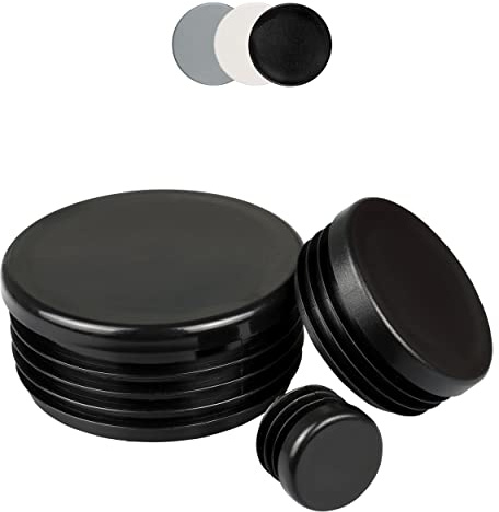 FUX Rohrstopfen rund 50mm Schwarz - 10 Stück, 1,5-2,5mm Wandstärke