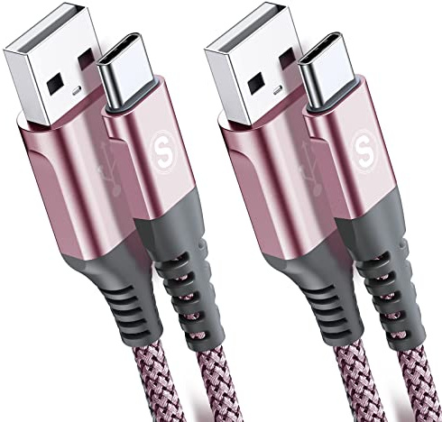 2-Pack 1M USB C Cable 3.1A Fast Car Charger Cable Compatible for iPhone 17 air 16 15 Plus Pro Max, Samsung Flip/Fold 7 6 5 4 3 S26 S25 S24 S10 S20 S21 S22 S23 A16/15/14/13/12 A35/A34 A56/55/54, Pixel