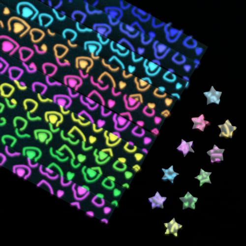 URROMA Strisce di carta a stella, 10 colori 210 pezzi origami Lucky Star strisce di carta per artigianato carta pieghevole stelle scuola insegnamento progetti artistici fai da te forniture artigianali