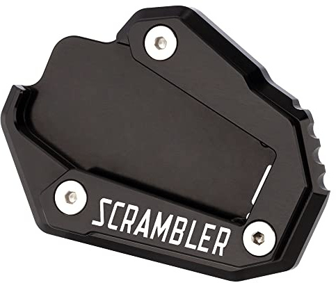 Modeer Für Scrambler 1100 Sport/Special/Pro/Sport Pro 2017-2025 Ständer Fuß Seitenständer Vergrößern Plattenpolster Scrambler1100 Zubehör (Schwarz)