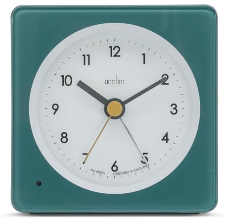 Acctim Barber Analogue Alarm Clock Smartlite® Crescendo Easy Set Alarm Storm Blue
