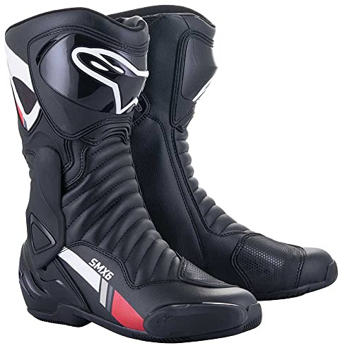 Alpinestars Motorrad Stiefel SMX 6 V2, BLACK WHITE GRAY, 41 EU | Stretch
