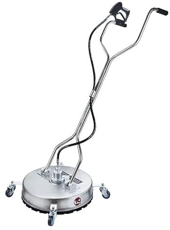 Aim Tools 20 Hochdruckreiniger Oberflächenreiniger Edelstahl mit 4 Rädern, 3/8 Schnellkupplung 4500 PSI Bodenreinigungs Power Washer für die Reinigung von Einfahrten, Gehwegen