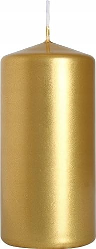 Stumpenkerze BISPOL 20H 10CM SW50/100 GOLD METALIC