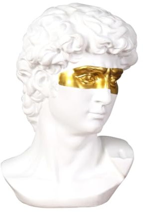 Abaodam 1pezzi Scultura David Elegante Per Decorazione Ufficio e Casa Busto Artistico Stile Light Luxury Design Creativo Per Ambienti Chic e Moderni Bianco