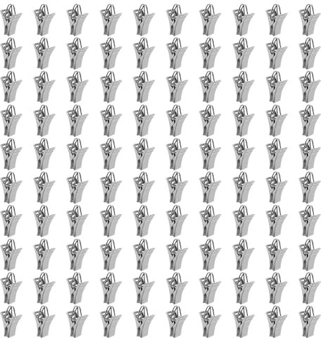 UMCHU 100 Stück Vorhang Clips,Edelstahl Clips Haken für Vorhang