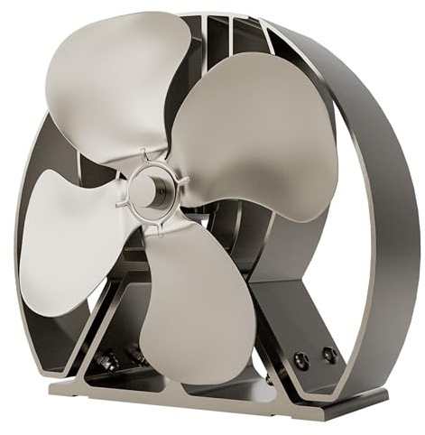 Forest Master Viking Air Stove Fan with Fragrance - Steel Grey | 4-Blade Heat-Powered Fan, Built-In Fragrance System, Eco-Friendly Heat Circulation, For Wood Burners & Fireplaces