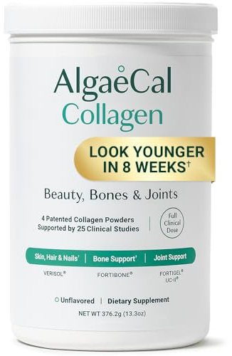 ALGAECAL Collagen Peptides Powder – Multi Collagen Peptides with VERISOL®, FORTIGEL®, UC-II®, FORTIBONE®, Hydrolyzed Collagen for Women & Men, Type 2 Collagen, 30 Servings (1 Pack)