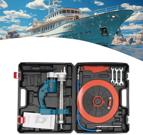 Akku-Fettpresse, 560W 600CC Elektrisches Fettpressen mit 50cm Flexibler Schlauch, Max. 6000psi, für mechanische Geräte, ohne Akku