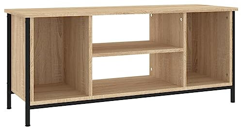 Annlera TV-Schrank TV-Ständer Moderne Fernsehschrank Stereoschrank HiFi-Schrank TV-Möbel TV-Konsole für Wohn- oder Schlafzimmer Stilvollen und Praktischen Design Sonoma-Eiche 102x35x45 cm