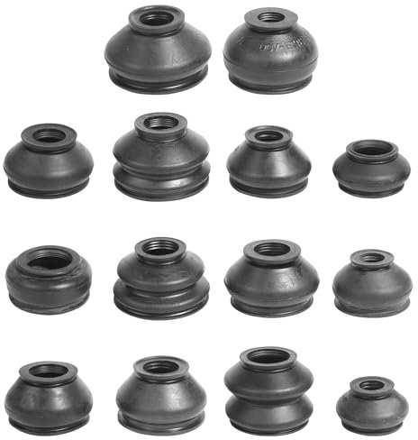 Flaconi 14PCS Cache-Poussière pour Rotule Automobile,Embouts Universels en Caoutchouc,Capuchons Anti-poussière Universels en Silicone,Soufflet Anti-Poussière à Rotule,Convient pour Bus,Voitures,Taxis