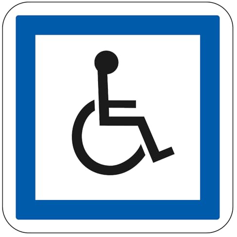 Signalétique.biz France - Panneau d'indication des services Installations accessibles aux personnes à mobilité réduite CE14 - Gamme Ecolign - 350 mm