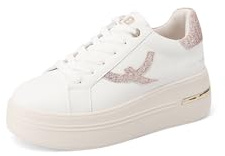 QUEEN HELENA Zapatillas de plataforma con pedrería, zapatillas altas informales, para mujer, X33-8