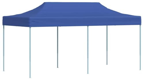 Chapiteau de Jardin, Tente Pliante 3x6 m en Tissu Oxford 600D, Structure Acier Résistante, Tente de Réception avec Protection UV et Imperméable, Jardin, Fêtes, Bleu, 580 x 291 x 315 cm