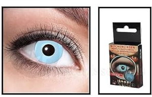 LP Divertissements Lot de 3 - Lentilles de Contact Ice Blue - sans Correction - Accessoire de déguisement