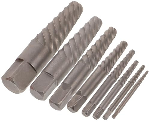 MALUGOGO Set Estrattori di Viti Spanate e Bulloni Rotti, Kit Utensili per Estrazione Viti Danneggiate, Adatto per Riparazioni Idrauliche e Fai da Te, Strumenti Versatili per Meccanici