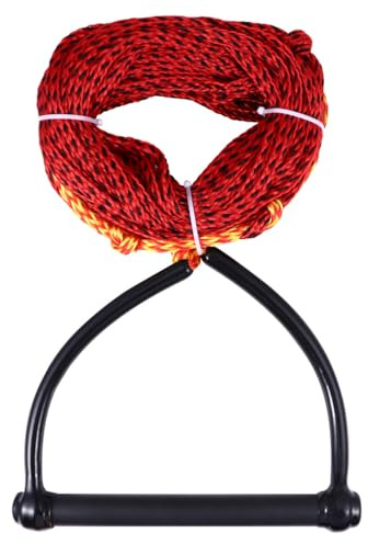 Holibanna Schwarzes Nylon Wasserskiseil mit Griff UV Beständig und Leicht zu Handhaben 1 Stück Abschleppseil für Boot und Kneeboard Wassersport Zufällige Farbe