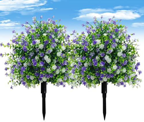 Artificial Potted Trees With Ground Stakes, Uv Resistant Camellia Topiary, Artificial Boxwood Topiary Ball Tree Outdoor, for Homes, Hotels, Gardens, Weddings, And Vacations (2pcs)