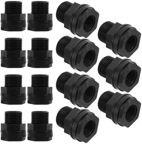 Yardenfun Quick Connect Garden Hose Adapter Reduces Water Scale 15pcs 1/2npt X 3/4ght Water Tank Connector with Abs Plastic for Outdoor Use and Washing Cars