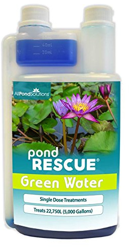 AllPondSolutions Pond Rescue Green Water Treatment 1 Litre – Algae Control for Clear Pond Water, Koi & Fish Safe (Treats up to 22,750L)