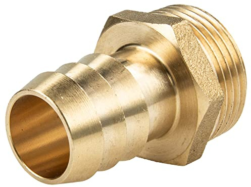 tecuro Messing Sauger-Sechskant Schlauchstutzen Schlauchtülle Tülle Ø 50 mm x 2 Zoll AG, Außengewinde DIN ISO 228-1 zylindrisch