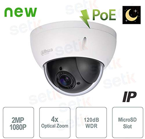 Dahua - Caméra externe IP HD Dahua 2MP PTZ Starlight 4x PoE WDR - SD22204UE-GN