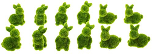 Mini-Hase Moos, im 12er Set ca. 5 cm Höhe, vielseitig einsetzbar