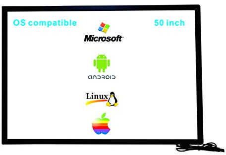 DeYoWo Telaio touch screen a infrarossi da 50 pollici, overlay touch screen IR, pannello touchscreen, driver gratuito