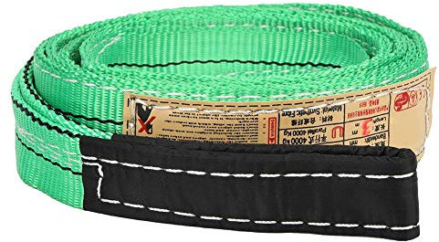Polyester Lifting Sling 3Meter × 50mm Lift Sling Straps Green Industrial Crane Hoisting Webbing Strap 30 Ton Maximum Load Capacity Crane Towing Strap