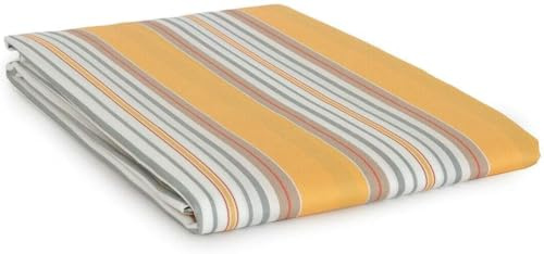 Corredocasa Tenda da Sole a Righe Strette con Anelli per Esterno in Tessuto Resistente Che Protegge dai Raggi Solari (Giallo, 300X300 cm)
