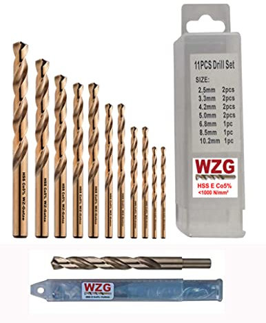 HSS E Co5 Spiralbohrer Metall Bohrer Kernlochbohrer für Metrisches Gewinde WZG Bitte Größe wählen!! (8,5mm M10, 1 Stück)