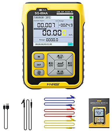 KKnoon Tragbarer Multifunktions-Signalgenerator 0-24 V 4-20 mA Analoge Spannung Widerstand Prozesskalibrator für SPS DCS-System Fehlersuche Ventile Stellungsregler Anpassung Wechselrichtererkennung