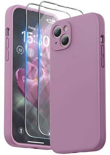 SURPHY für iPhone 15 Plus Hülle Silikon mit Band & Displayschutzfolie | mit Kameraschutz Stoßfeste Handyhülle für iPhone 15 Plus Case Schutzhülle 6,7 mit Erhöhter Randschutz