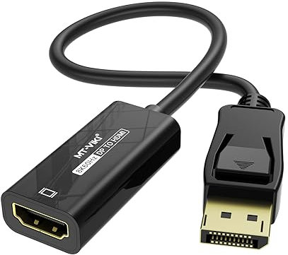 MT-VIKI 8K Displayport to HDMI Adapter, Unidirectional DP 1.4 (Source) to HDMI 2.1(Monitor) Converter Male to Female, Ultra UHD 8K@60Hz, 4K@120Hz for Dell, Lenovo, NVIDIA, AMD & KVM Switch