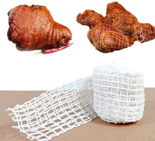 SPORTARC Red de salchicha para jamón, cordel de carne, de algodón, para asar jamón, calcetines elásticos, para carne, carnicero, red para carne para cocinar carne (2 m)