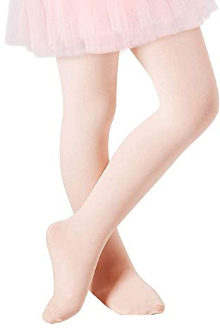 PONCEAU Ballet Tights for Girls-Girls School Tights – High Stretch, Breathable Durable - Multiple Color Kids Pantyhose – Ages 1‑12 – Perfect for School, Outdoor Play & Daily Wear & Dance