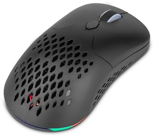 Yeyian Mouse da Gioco 3 in 1 Shift con Effetti RGB 6 | 26.000 dpi | Risposta 1 ms | 6 Pulsanti programmabili | Batteria da 600 mA | USB Tipo C | Cablato, Wireless (2,4 GHz) e Bluetooth