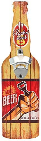 DADEA Apribottiglie,Apribottiglie da Parete in Legno Multifunzione Vintage,Apribottiglie da Parete Facile da Installare,Apribottiglie da Birra Leggero e Resistente,Apribottiglie da Parete a Forma Unic