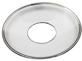 Wiedemann Glas-Kerzenmanschette (Tropfenfänger) Silberrand für Kerzen bis Ø 25 mm (Spitzkerzen, Tafelkerzen)