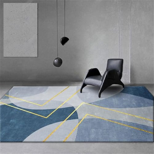 RUGMRZ Teppich Für Esszimmer Teppich Antirutschmatte Moderner minimalistischer Blauer Teppich für Wohnzimmer und Schlafzimmer ist pflegeleicht Teppich Katze 40X60CM