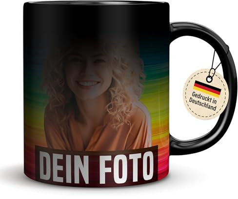 LIEBTASTISCH® Zaubertasse mit eigenem Foto, Personalisierte Zaubertasse mit Thermoeffekt, Tasse mit Farbwechsel selbst gestalten und bedrucken lassen