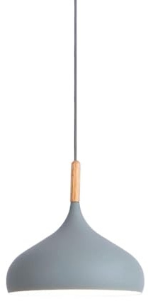 Lámpara colgante de madera E26/27 con pantalla de cúpula, lámpara de techo suspendido para isla de cocina, comedor, dormitorio
