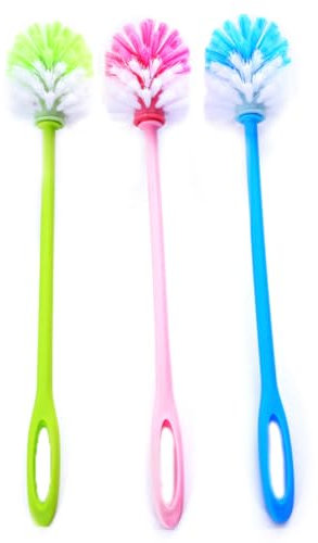 GALPADA 3pezzi Spazzola per WC con Setole Dure per Pulizia Profonda Manico in Plastica Ergonomico per Appendere per Bagno e Altri Ambienti