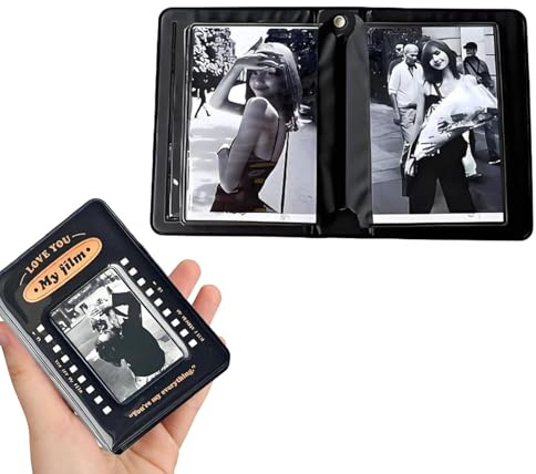 Mini album fotografico fai da te per 9 x 6 foto, 40 tasche, piccolo album fotografico con finestra frontale, album da taschino per la raccolta di opere d'arte o cartoline