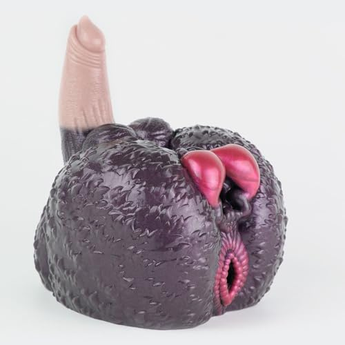 VeyjunsMonster Dildo Masturbator Realistische Taschenmuschi mit Anal Tunnel & Vagina 3D Texturierterr Gummi Muschi Mastubator aus Silikon Sexspielzeug für Männe