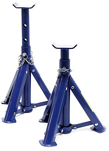 WilTec Lot de 2 chandelles de Levage Cric pour Voiture (2 T chacune) Chandelle de Calage Support de Montage