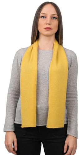 Dalle Piane Cashmere Damen Mini Schal 100% Kaschmir | Halstuch für Büro, Abend und Reisen, 150x17 cm, vier Jahreszeiten, Geschenk für Sie, Made in Italy