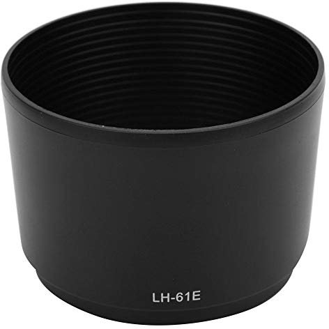 VBESTLIFE Camera Lens Hood, LH-61E Black Plastic Lens Hood,Tulip Flower Lens Hood for Olympus 70-300mm f / 4.8-6.7 Cameras.