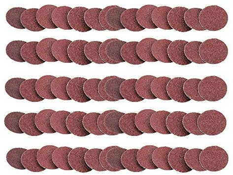50pcs 2 inch Sanding Discs Quick Change Roller Lock Sandpaper Sheet 50mm Drill Sandpaper Rotary Sanding Disc 120 Grit